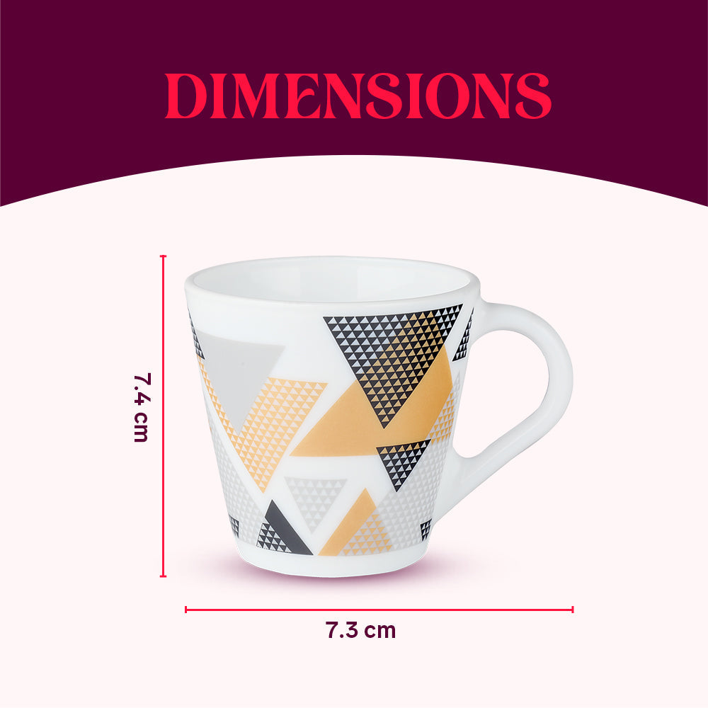 Larah by Borosil Novelty Nivaah Mug Set, 280ml x 2