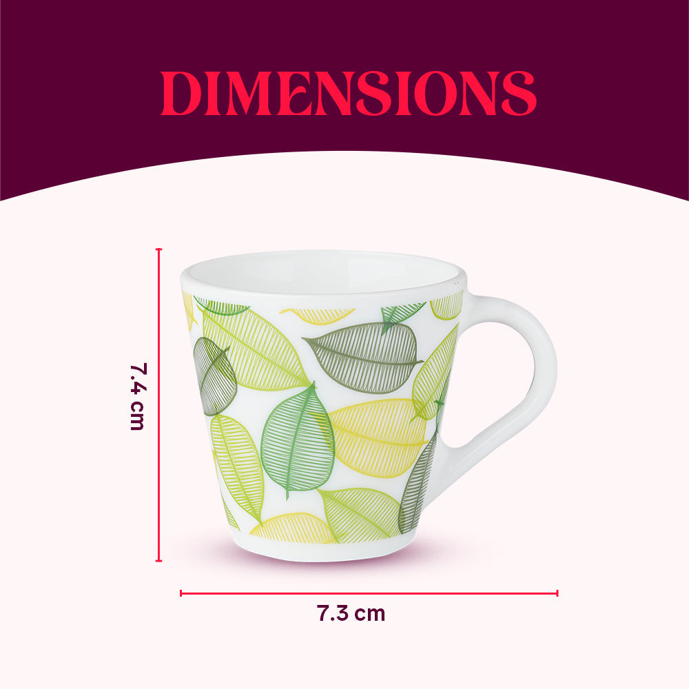Larah by Borosil Novelty Noma Mug Set, 280ml x 4