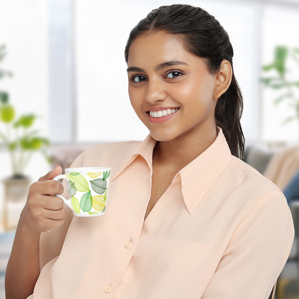Larah by Borosil Novelty Noma Mug Set, 280ml x 4