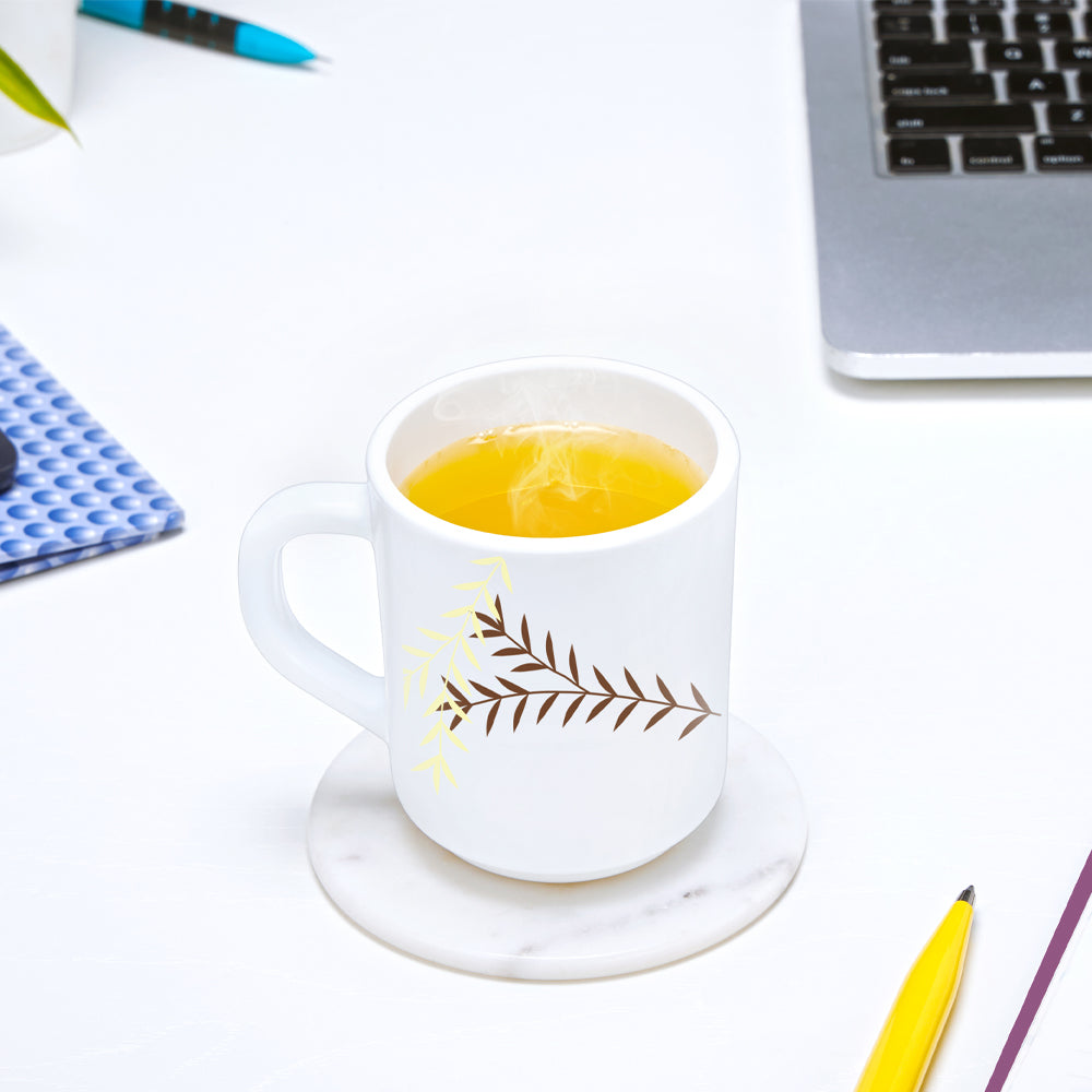 Larah by Borosil Oak Mug Set, 320ml x 4