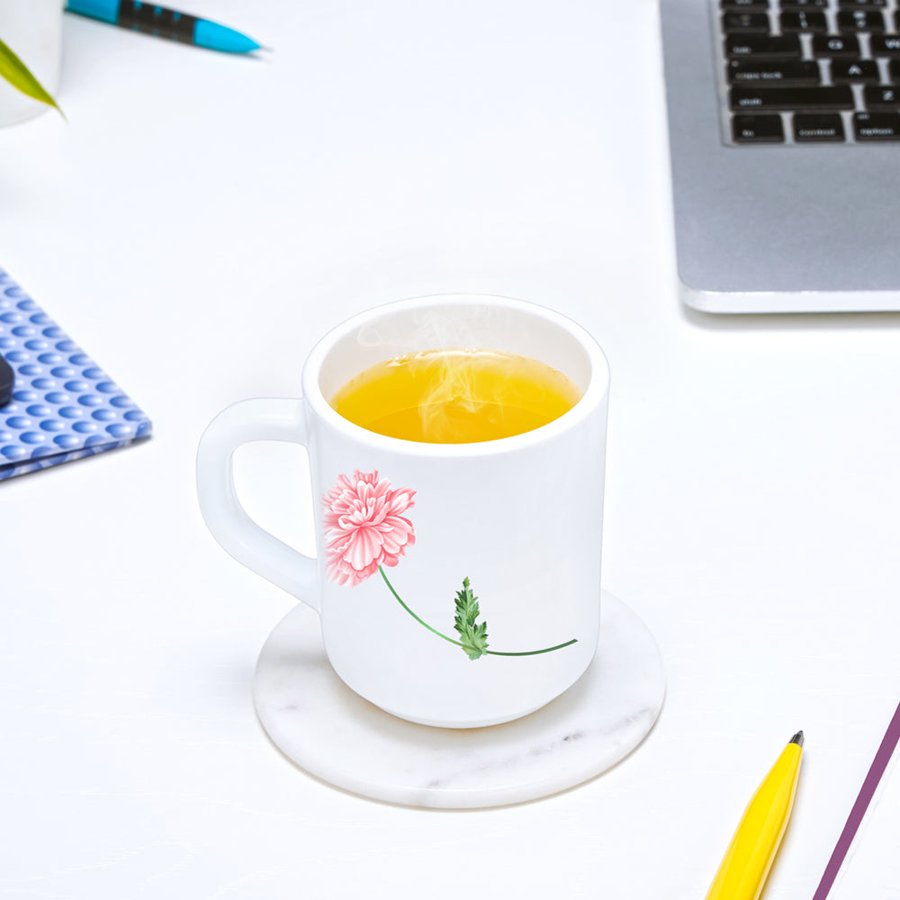Larah by Borosil Red Mist Mug Set, 240ml x 2