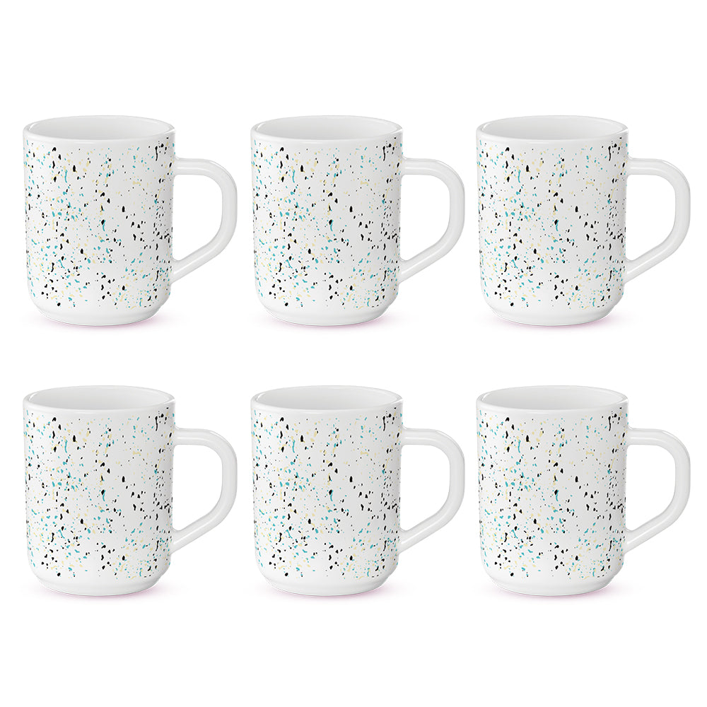 Larah by Borosil Riva Mug Set, 320ml x 4