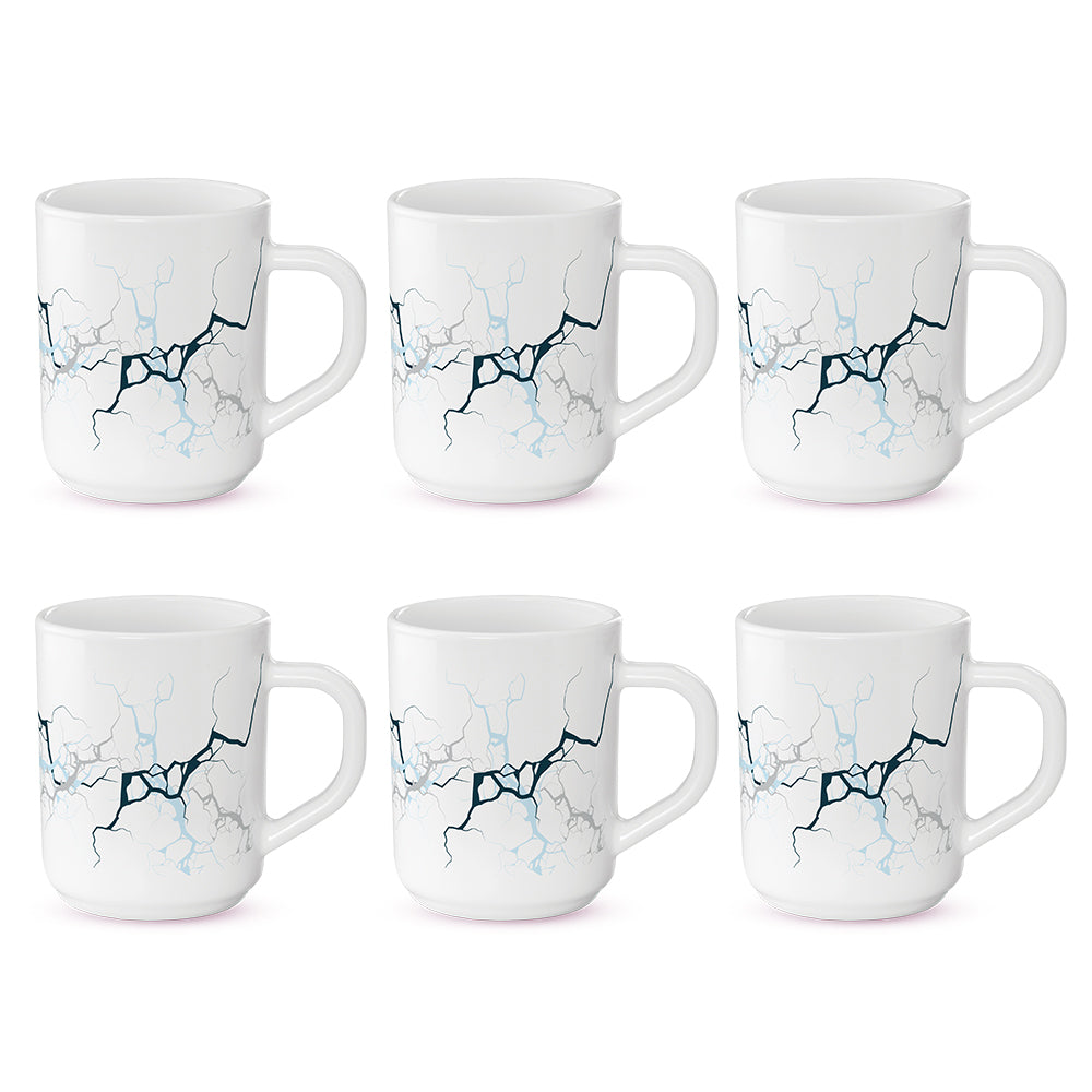Larah by Borosil Sara Mug Set, 180ml x 6