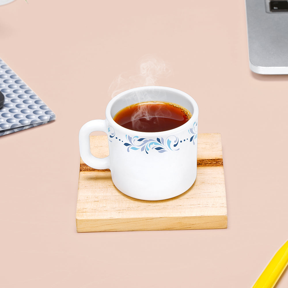 Larah by Borosil Skyleaf Mug Set, 180ml x 6