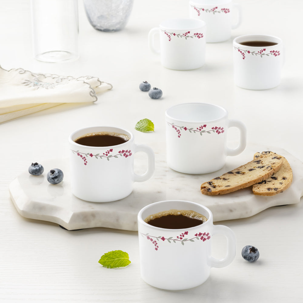 Larah by Borosil Verona Mug Set, 12 x 180ml