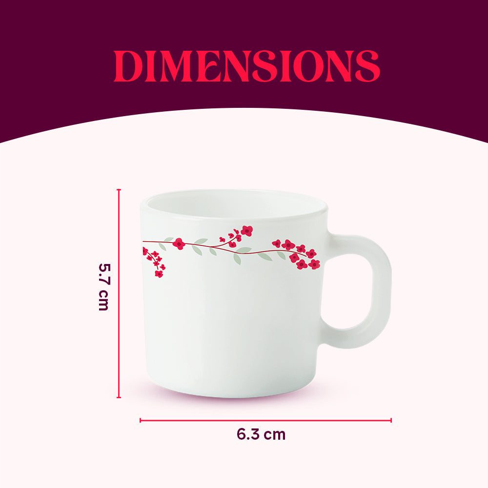 Larah by Borosil Verona Mug Set, 12 x 180ml