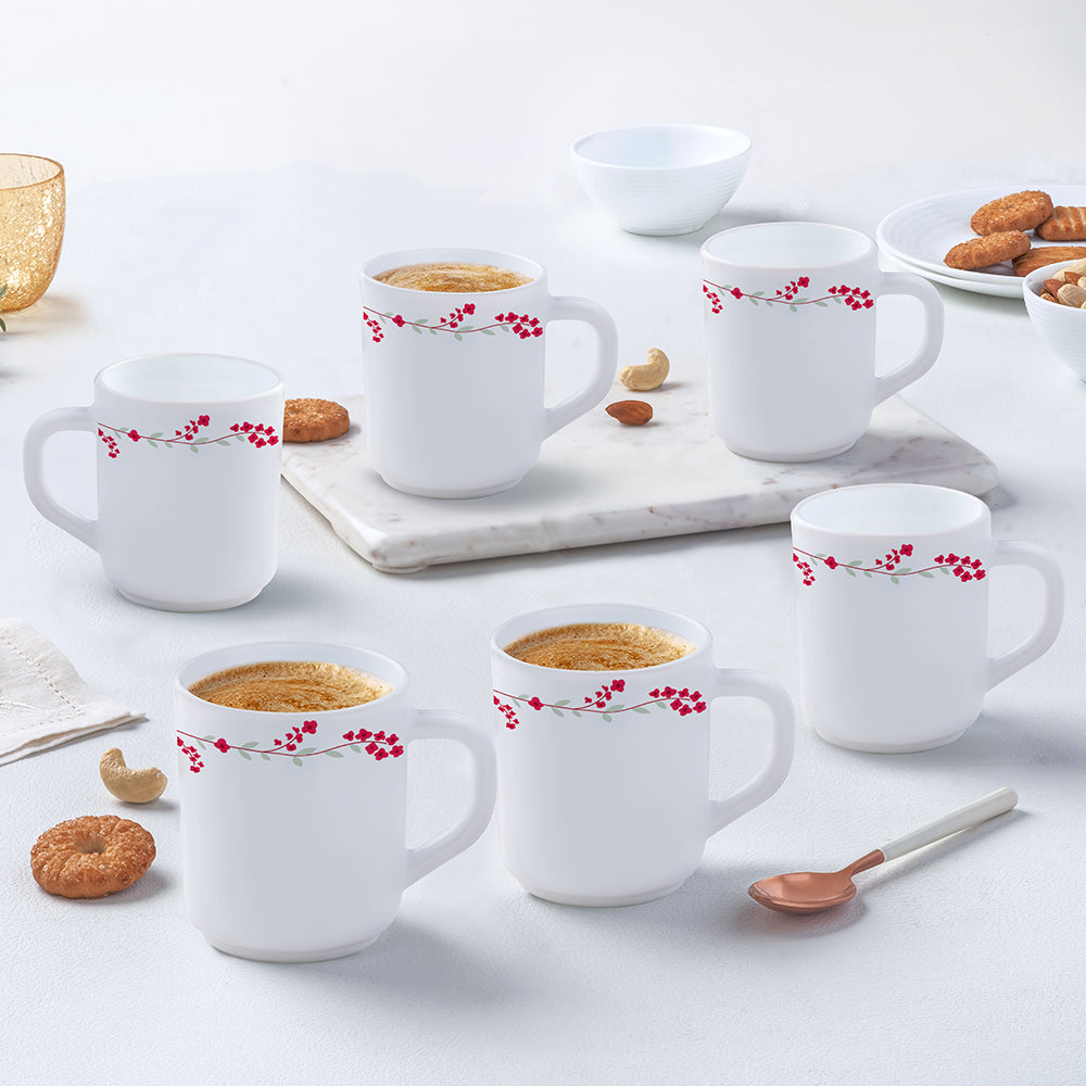 Larah by Borosil Verona Mug Set, 12 x 180ml