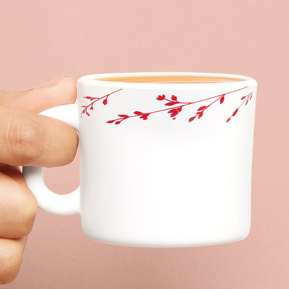 Larah by Borosil Vintage Mug Set, 180ml x 12
