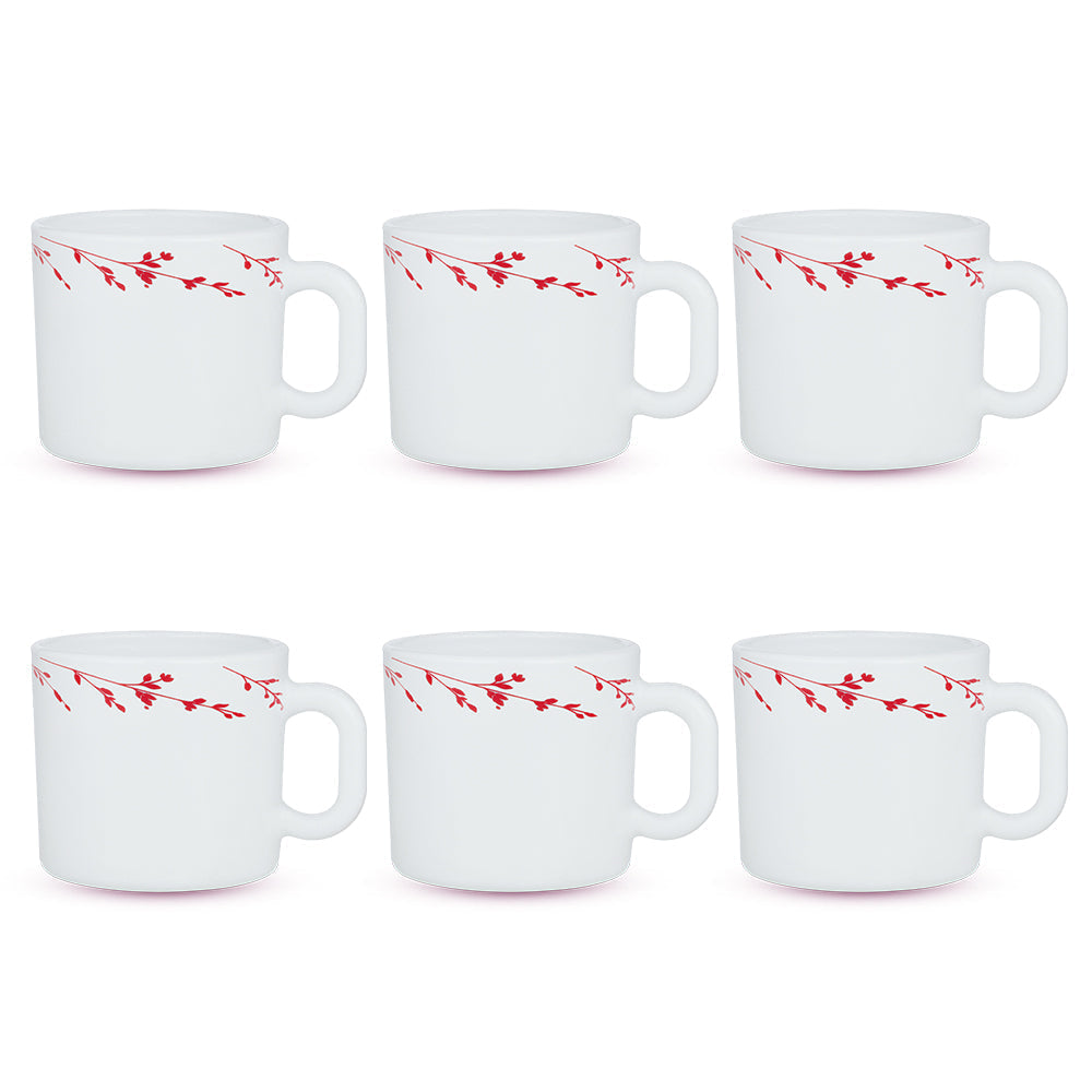 Larah by Borosil Vintage Mug Set, 180ml x 12