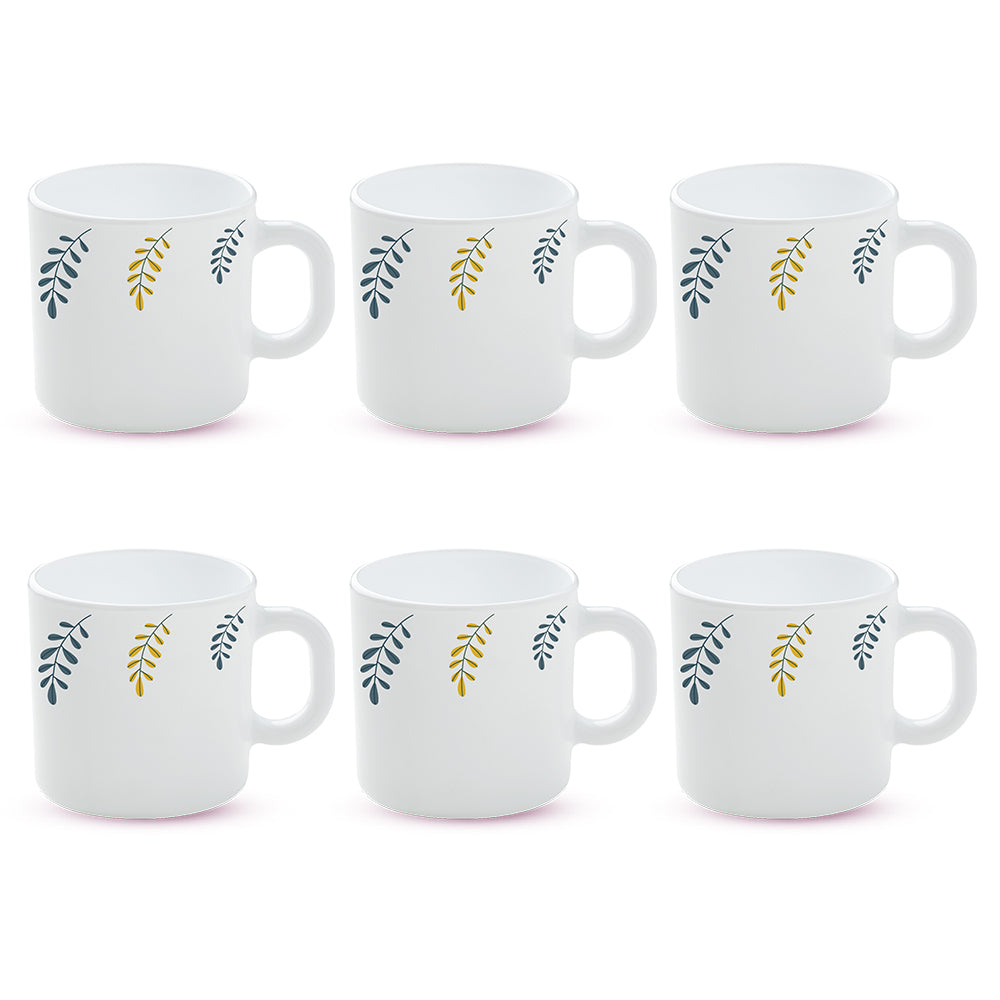 Larah by Borosil Niva Mug Set, 320ml x 4