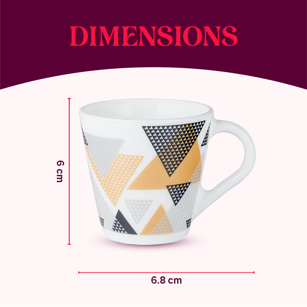 Larah by Borosil Novelty Nivaah Mug Set, 280ml x 2