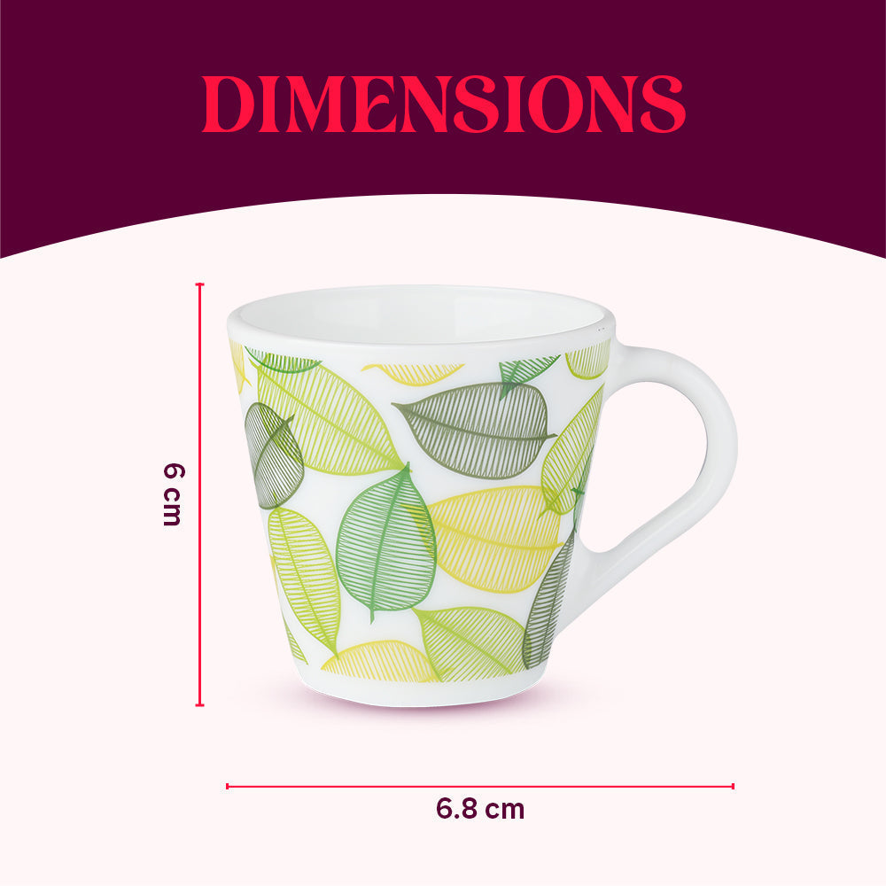 Larah by Borosil Novelty Noma Mug Set, 280ml x 4