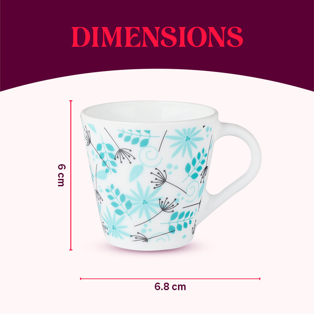 Larah by Borosil Novelty Stardust Mug Set, 280ml x 4