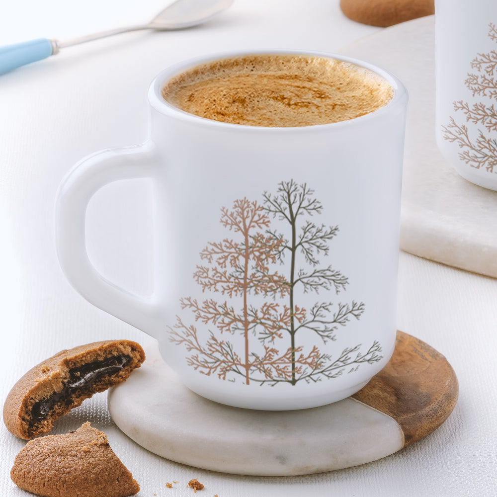 Larah by Borosil Pine Mug Set, 240ml x 2