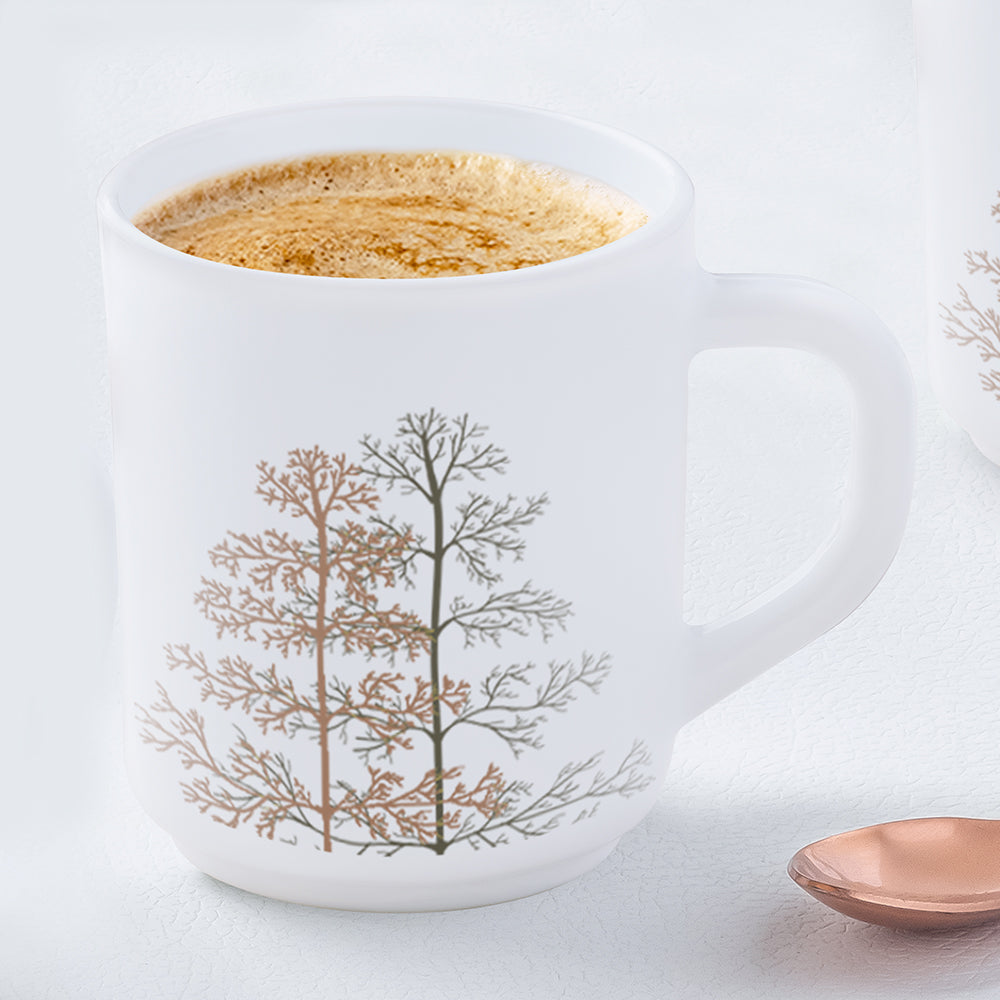 Larah by Borosil Pine Mug Set, 240ml x 2