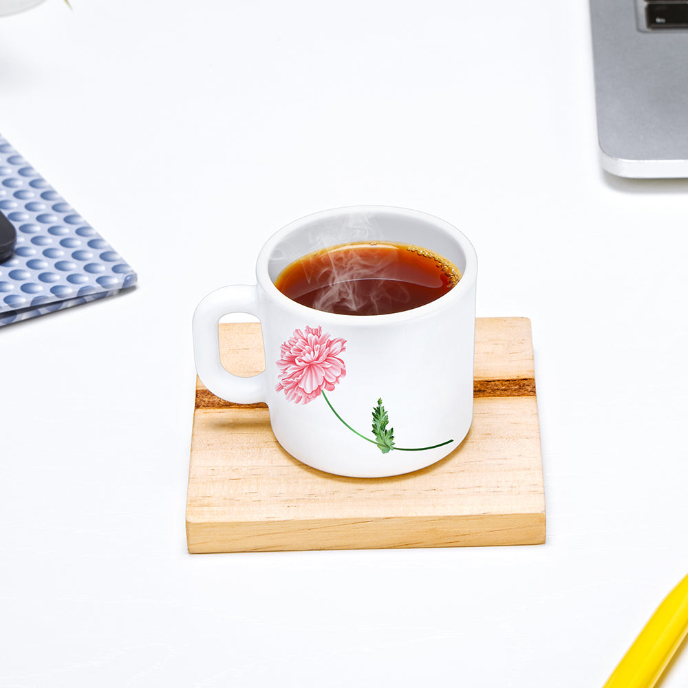 Larah by Borosil Red Mist Mug Set, 240ml x 2