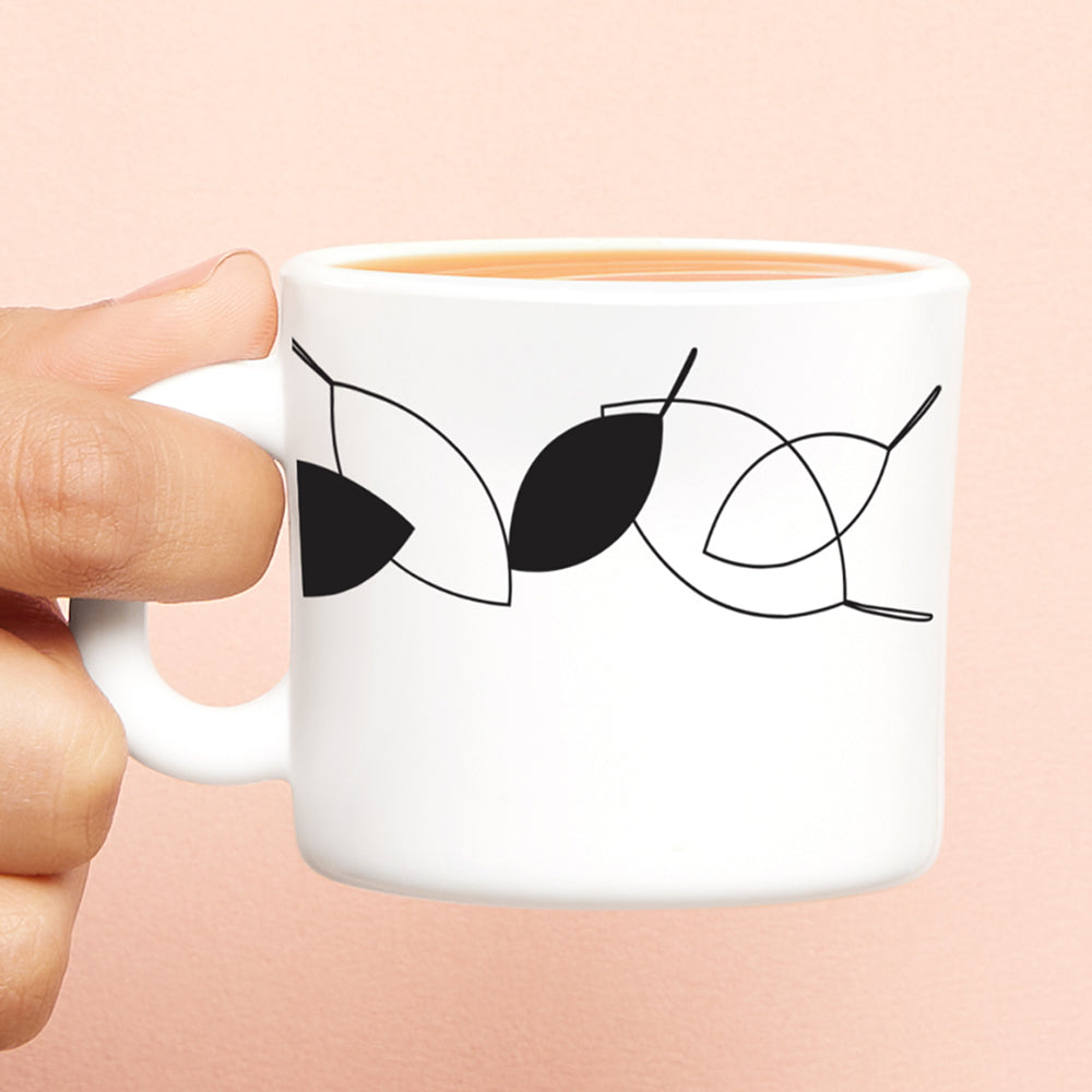 Larah by Borosil Shadow Mug Set, 180ml x 6