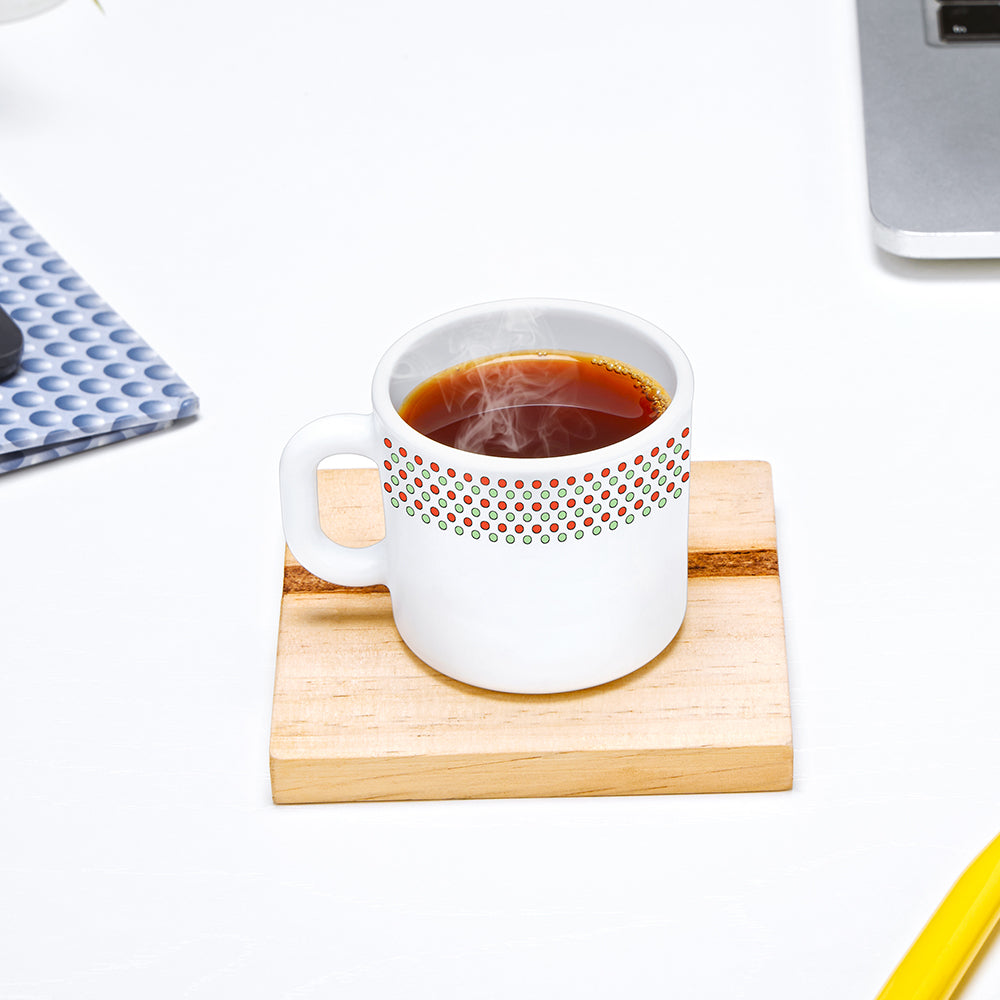 Larah by Borosil Waltz Mug Set, 180ml x 6
