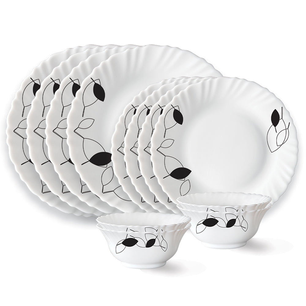 Larah by Borosil Shadow Dinner Set, 53 pc