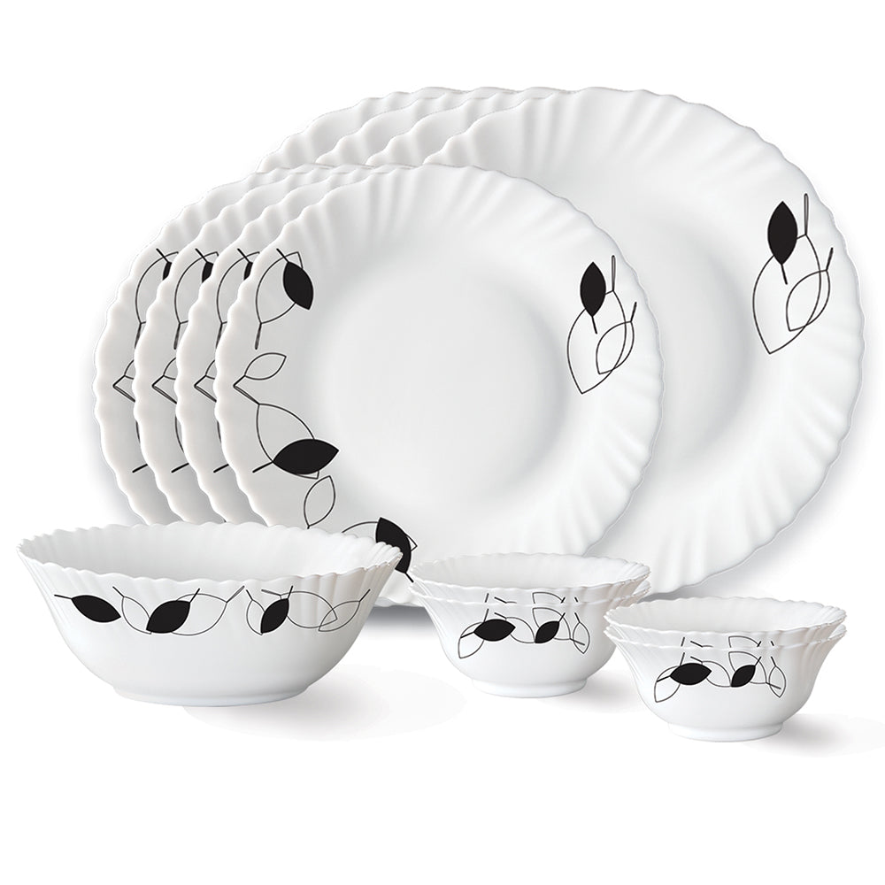 Larah by Borosil Shadow Dinner Set, 53 pc