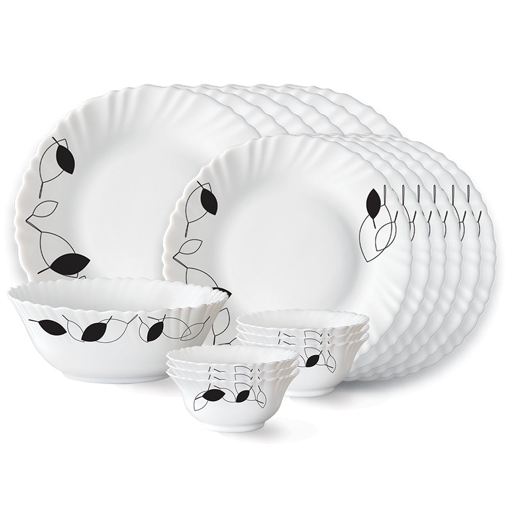 Larah by Borosil Shadow Dinner Set, 53 pc