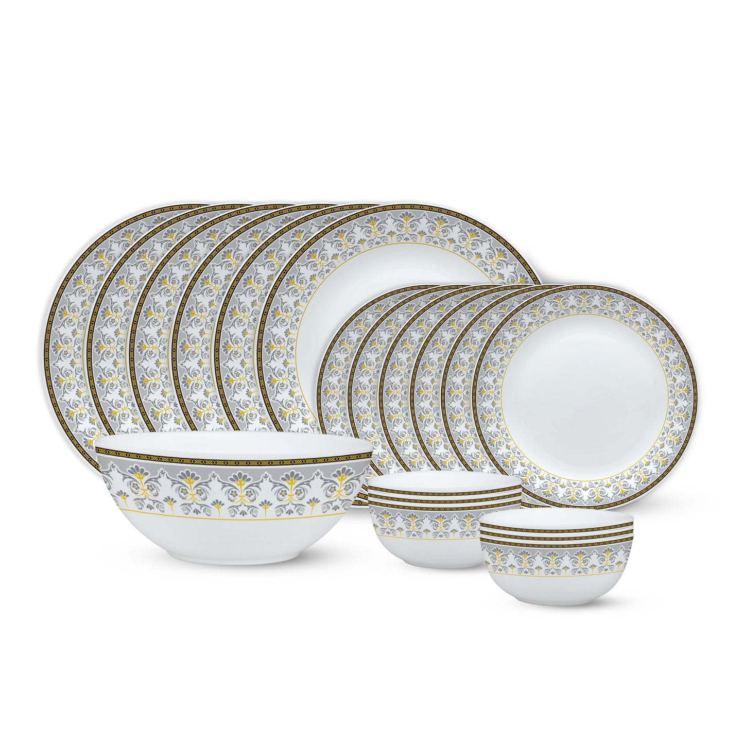 Larah by Borosil Vatika Dinner Set, 44 pc