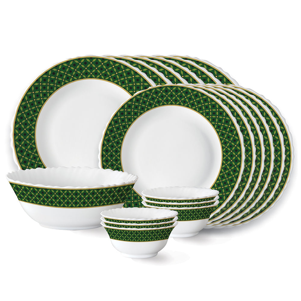 Larah by Borosil Yuri Dinner Set, 45 pc