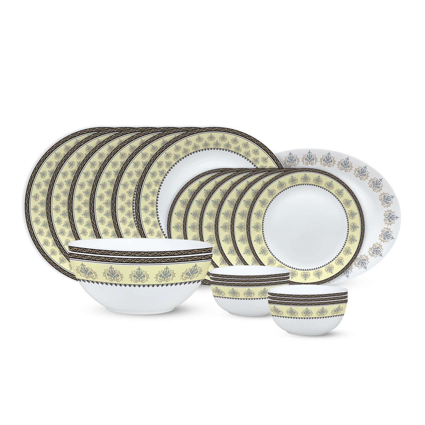 Larah by Borosil Amer Dinner Set, 44 pc