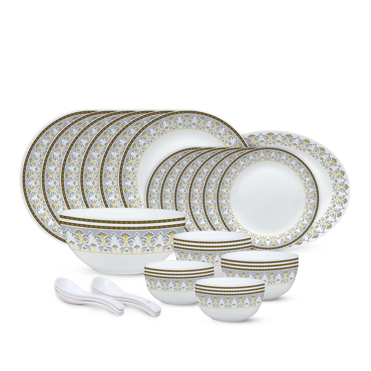Larah by Borosil Vatika Dinner Set, 44 pc