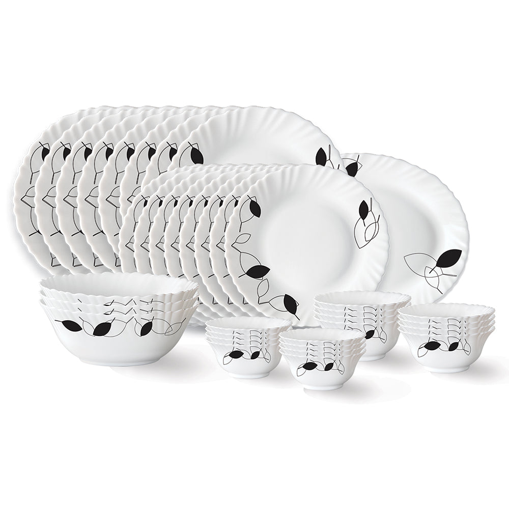Larah by Borosil Shadow Dinner Set, 53 pc