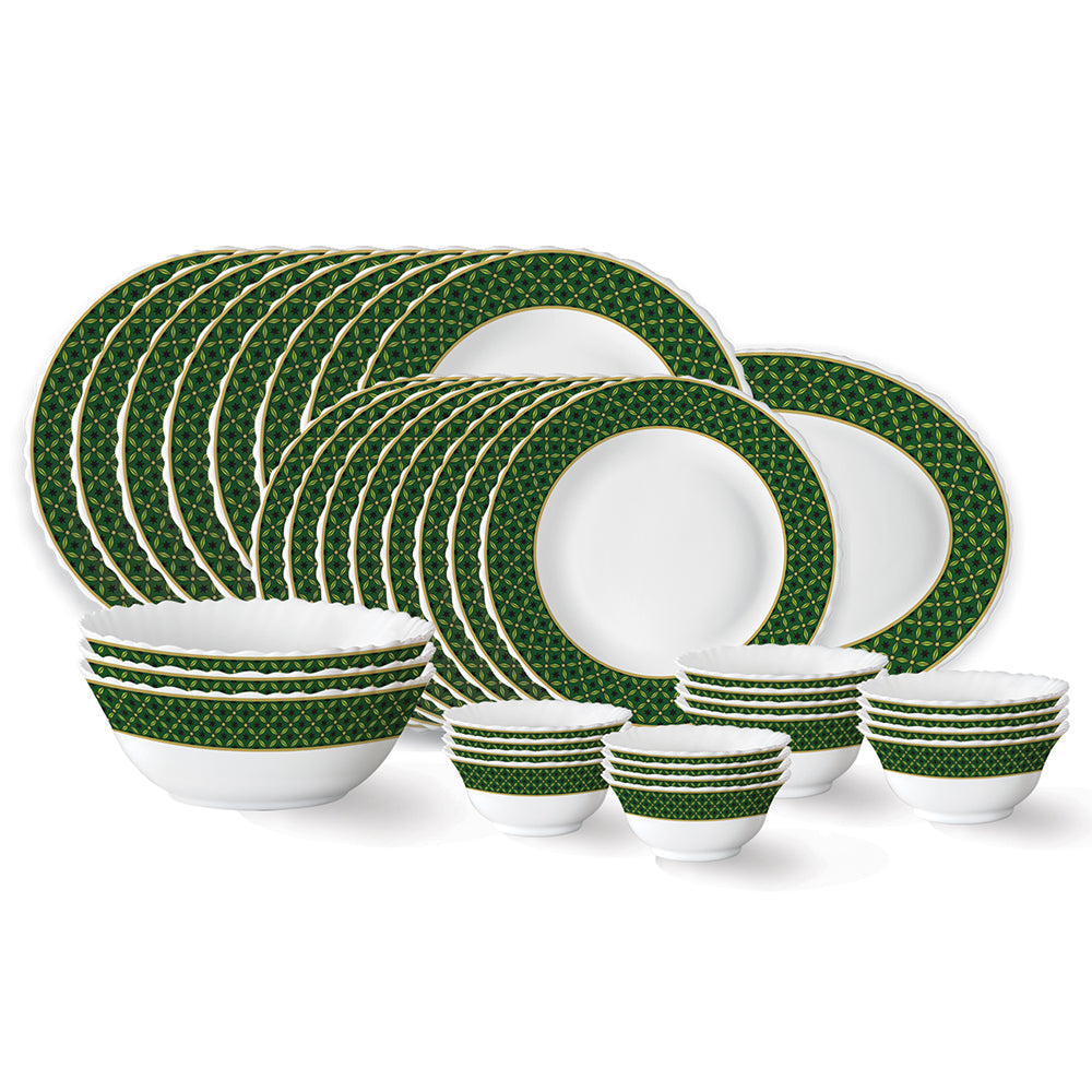 Larah by Borosil Yuri Dinner Set, 45 pc