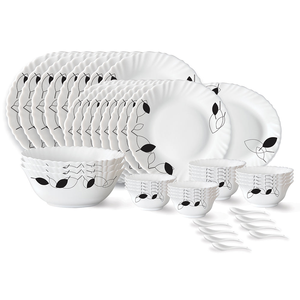 Larah by Borosil Shadow Dinner Set, 53 pc