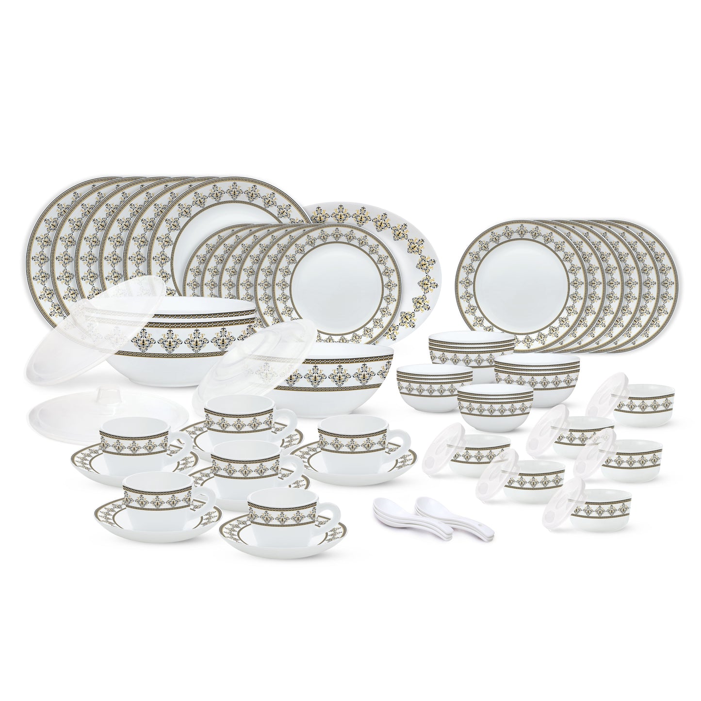 Larah by Borosil Syrah Dinner Set, 44 pc