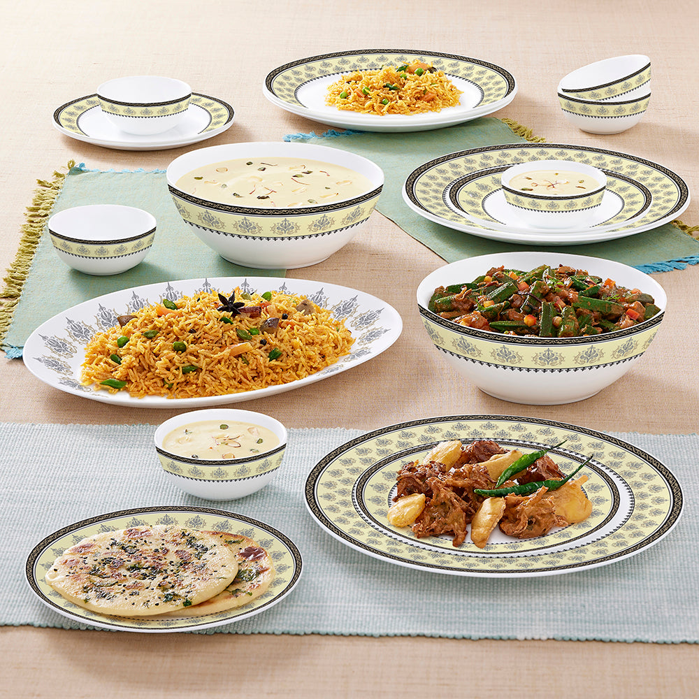 Larah by Borosil Amer Dinner Set, 44 pc