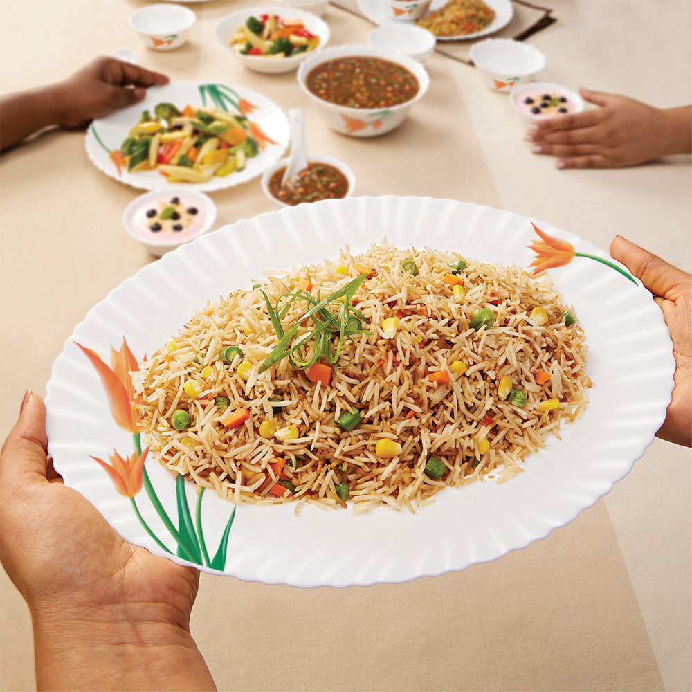 Larah by Borosil Firefly Dinner Set, 66 pc