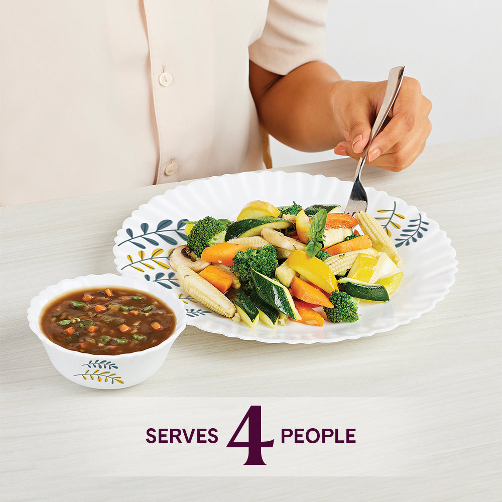 Larah by Borosil Niva Dinner Set, 10 pc