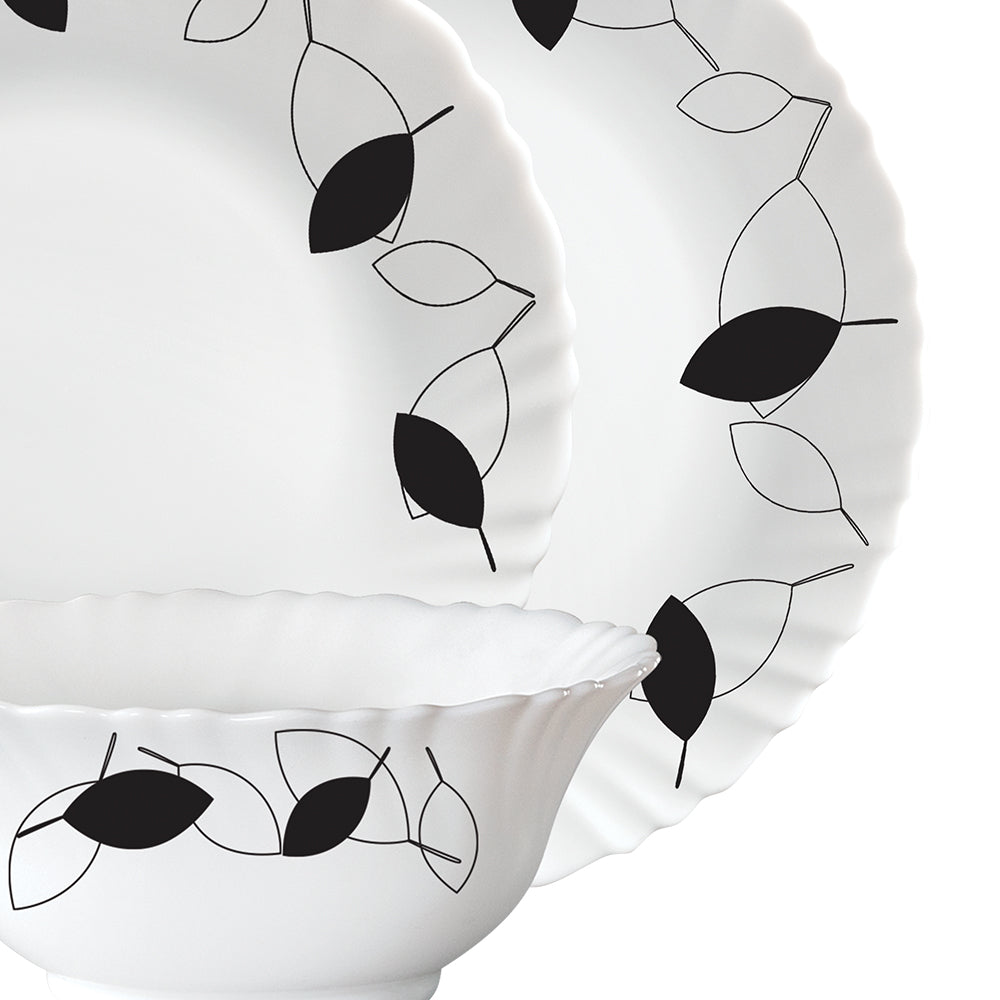 Larah by Borosil Shadow Dinner Set, 53 pc