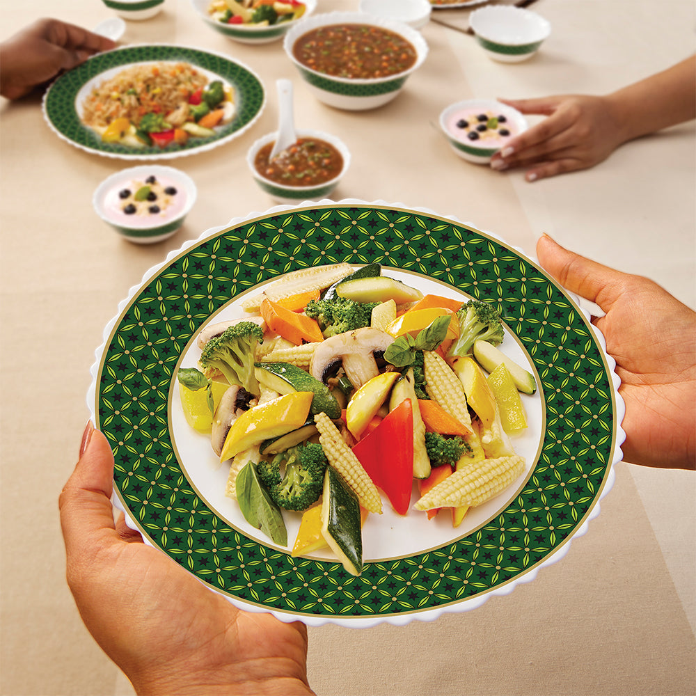 Larah by Borosil Yuri Dinner Set, 45 pc