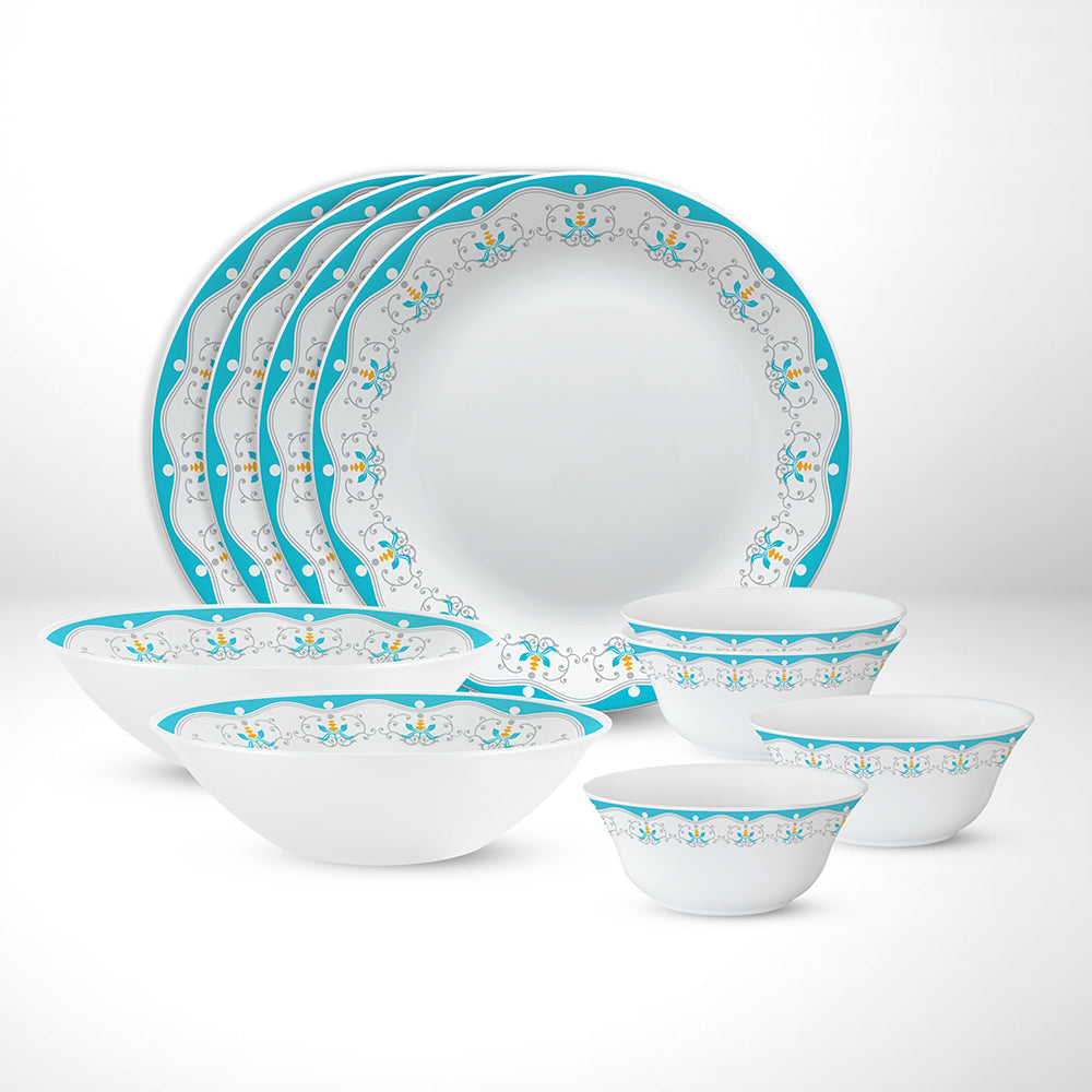Larah by Borosil Royal Jade Dinner Set, 36 pc