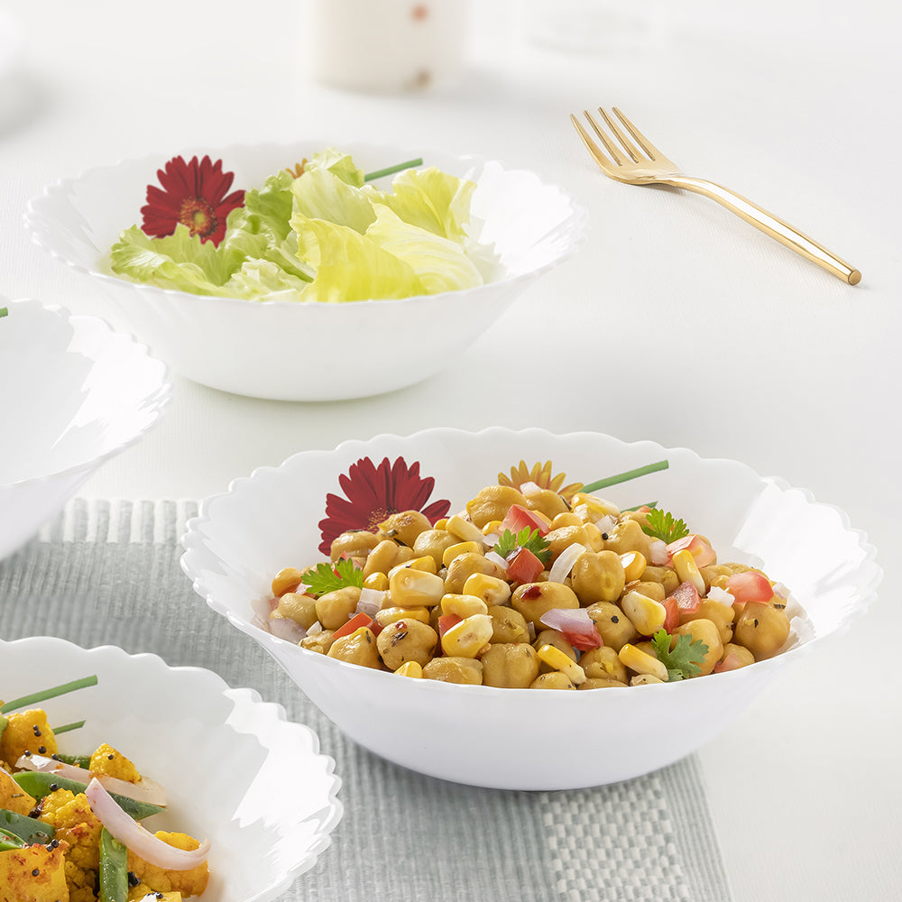 Larah by Borosil Zinnia Multipurpose Bowl, 4 pc Set