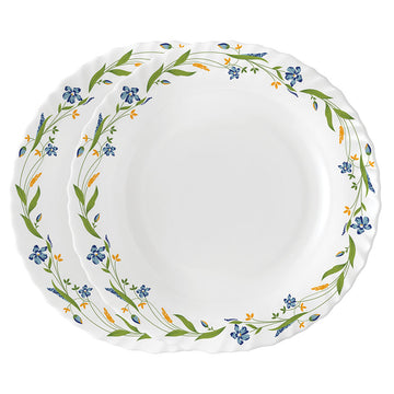 Larah by Borosil Cripper Noodle / Soup Plate Set