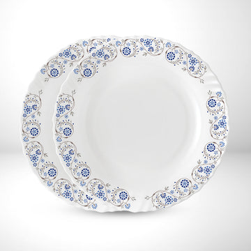 Larah by Borosil Mist Noodle / Soup Plate Set