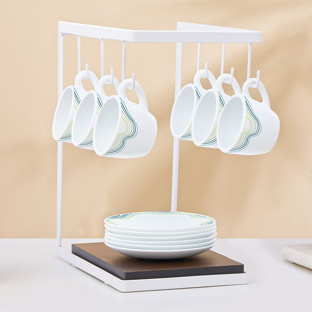 Larah by Borosil Mia Cup n Saucers Set, 220ml x 12