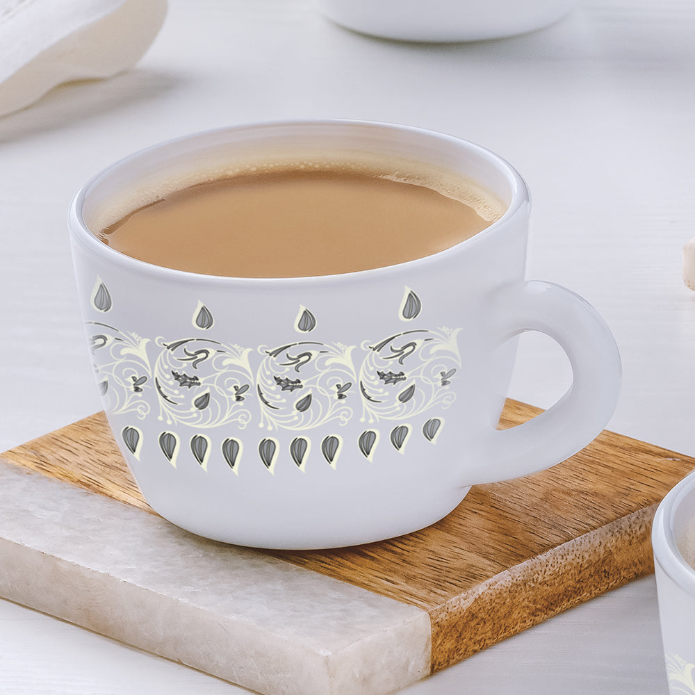 Larah by Borosil Ora Gold Cup Set, 140ml x 6