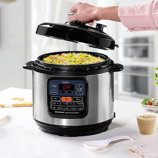 My Borosil Rice Cookers Borosil Instacook Electric Pressure Cooker, 6L