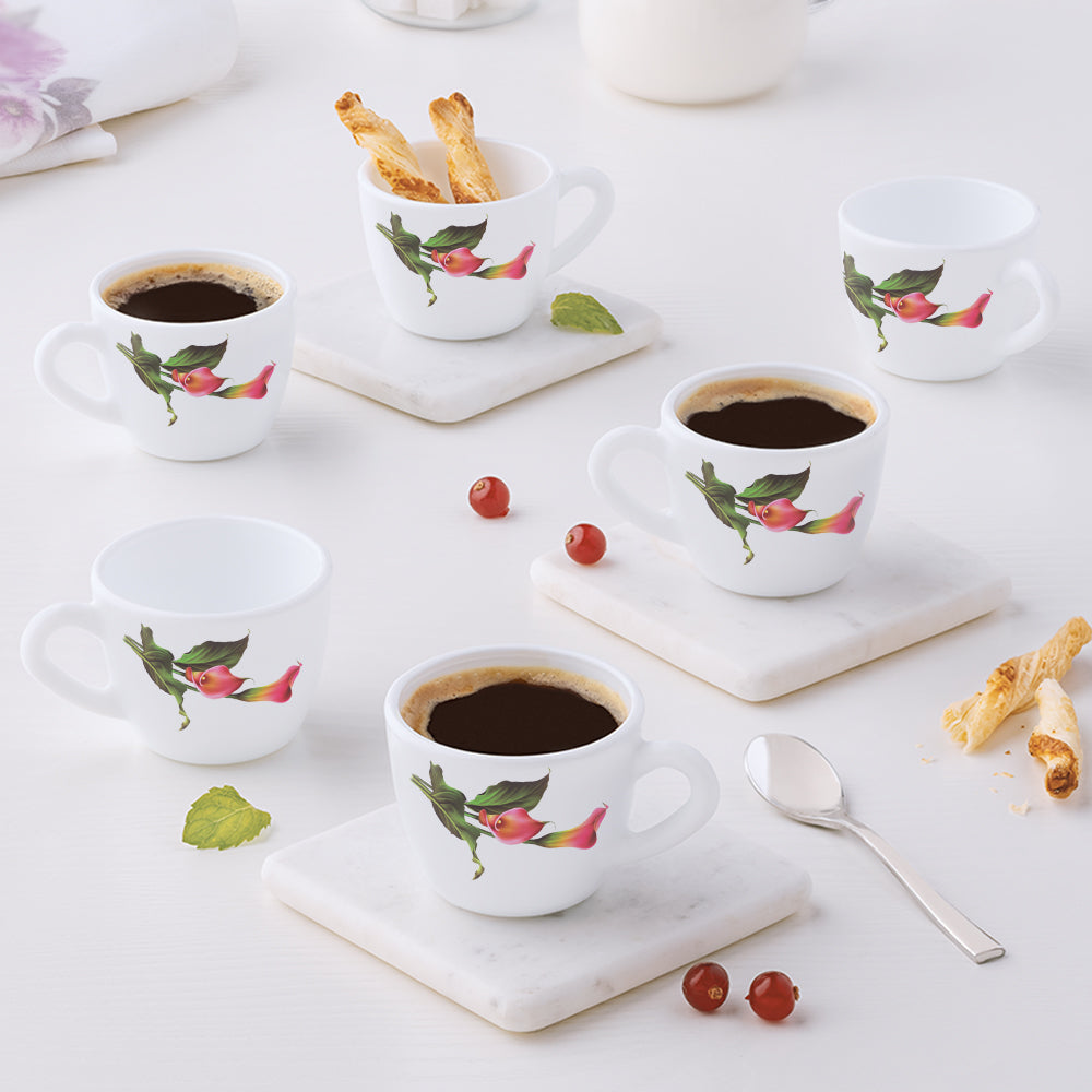 Larah by Borosil Stargazer Cup Set, 90ml x 6