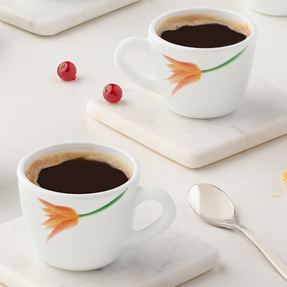 Larah by Borosil Firefly Cup Set, 90ml x 6