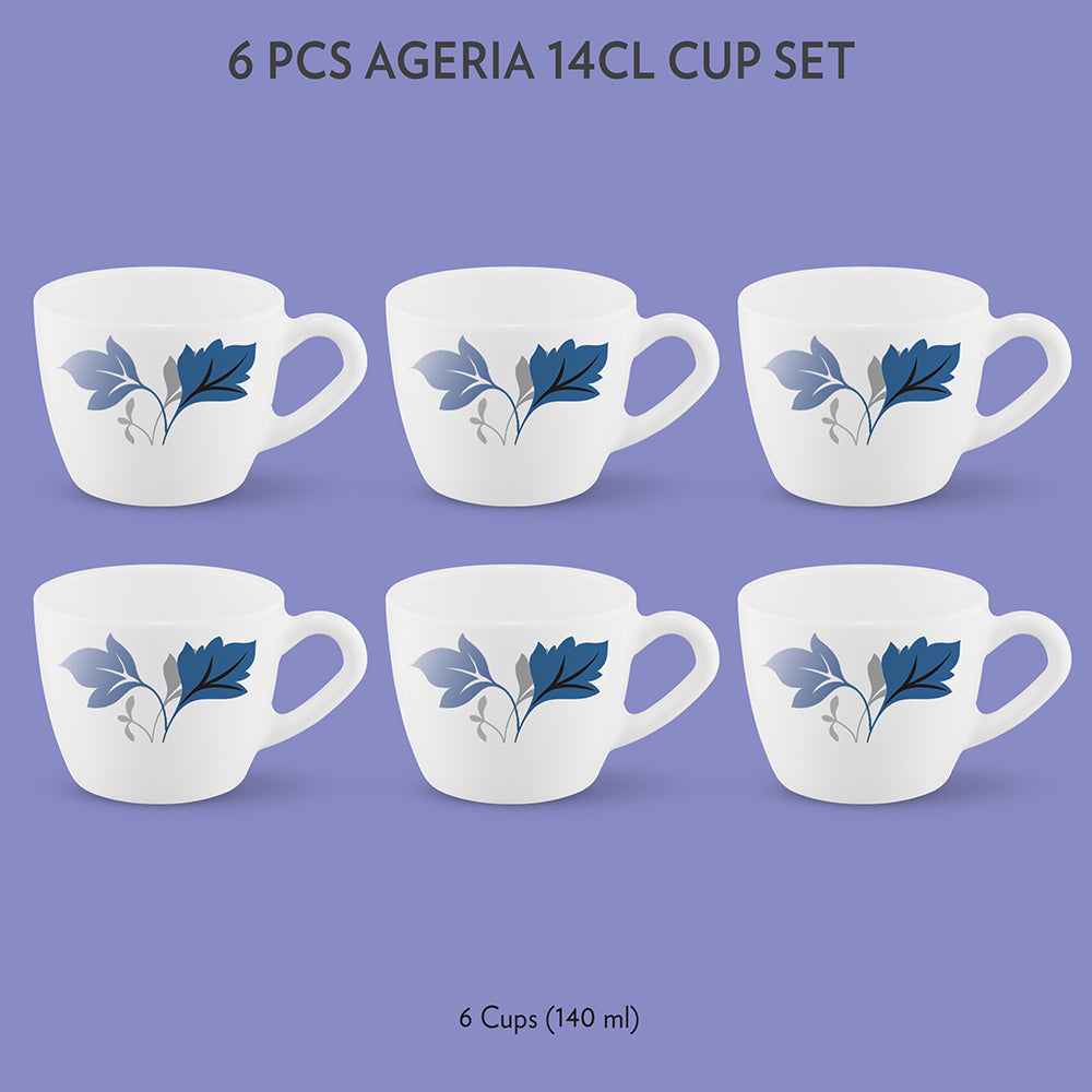 Larah by Borosil Ageria Cup Set, 90ml x 6