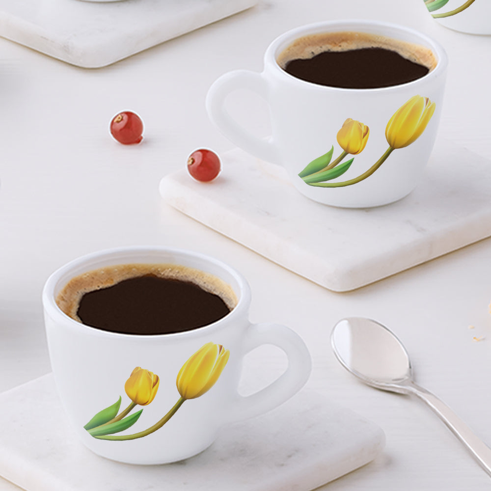 Larah by Borosil Lyana Cup Set, 90ml x 6