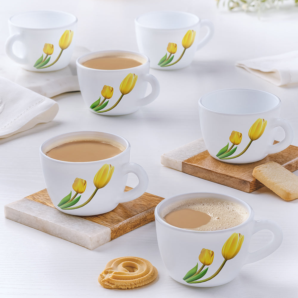 Larah by Borosil Lyana Cup Set, 90ml x 6